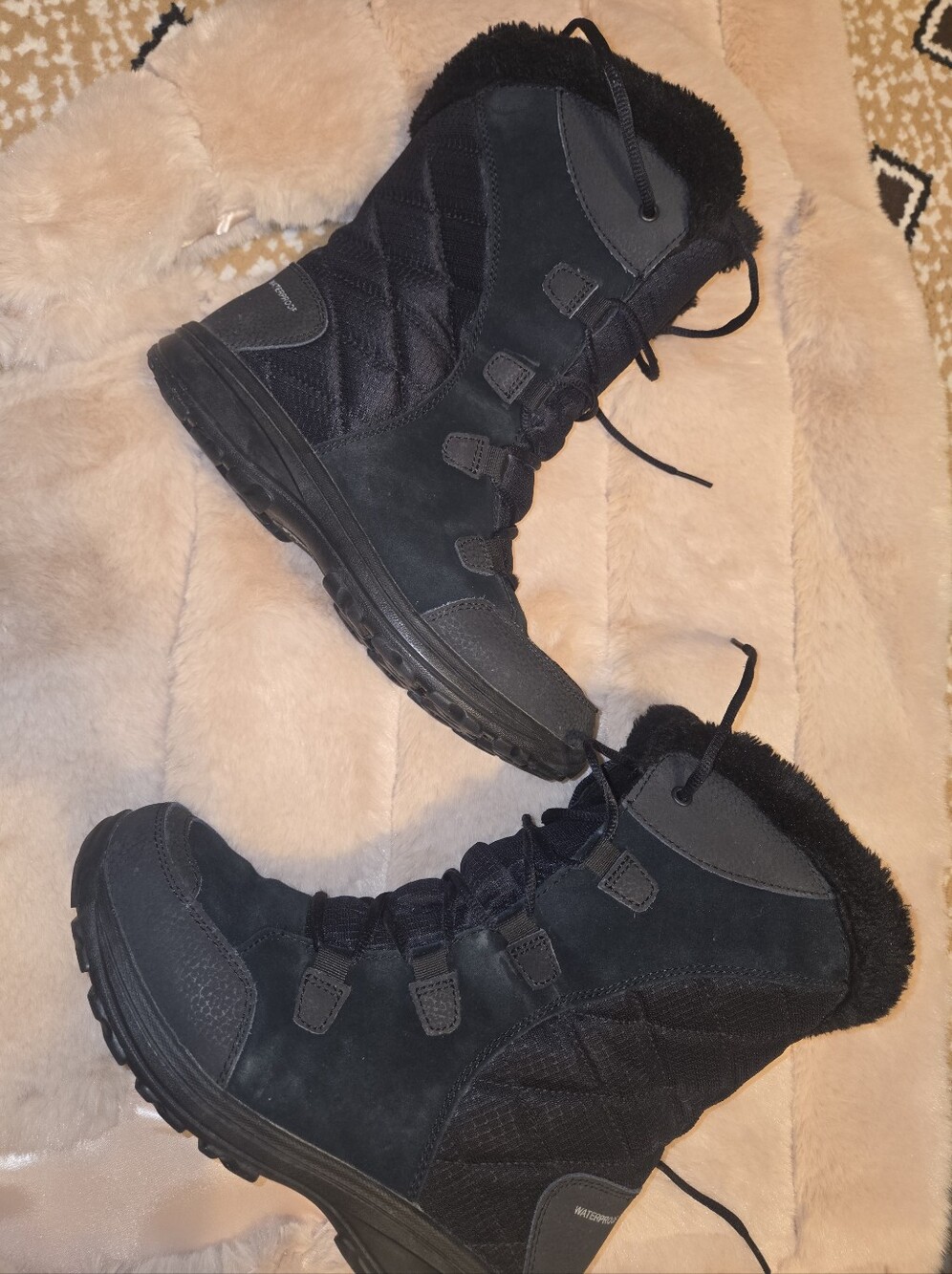 Columbia Ice Maiden II Women's Black Waterproof Winter Boots Size 8 - Picture 3 of 6